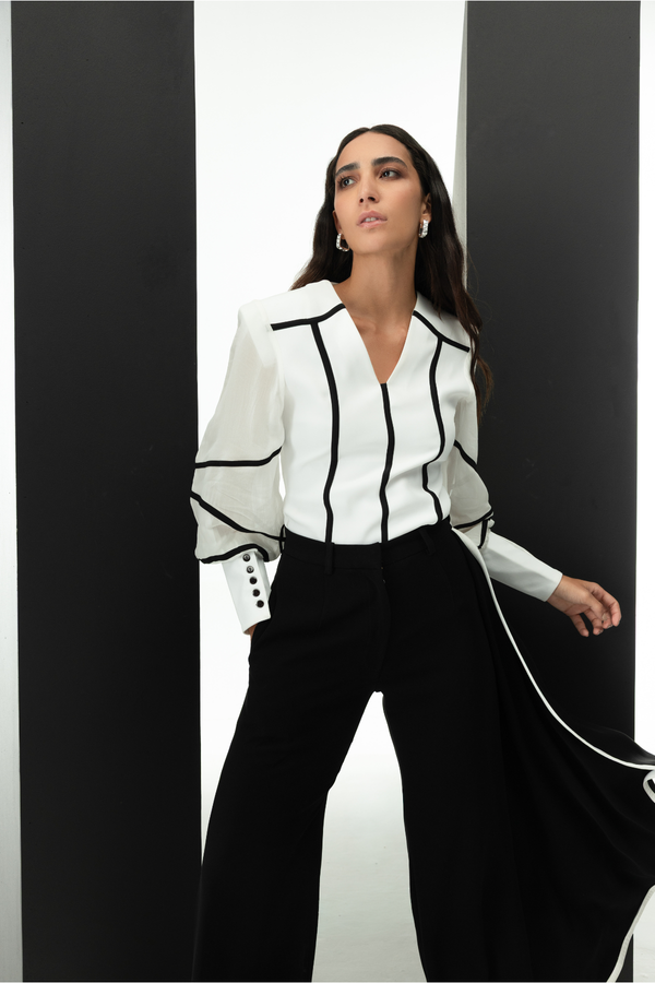 Architectural Draped Straight Trousers