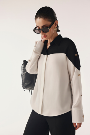 Color Blocked Bat-Wing shirt