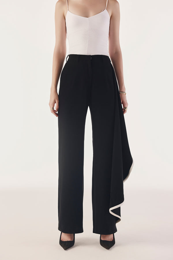 Architectural Draped Straight Trousers