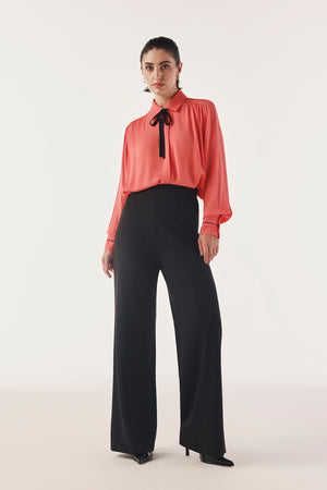 Bow-Knot Collared Flapper Shirt