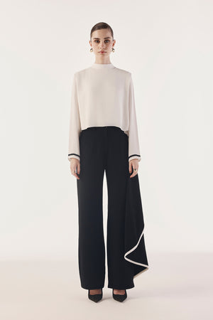 Architectural Draped Straight Trousers