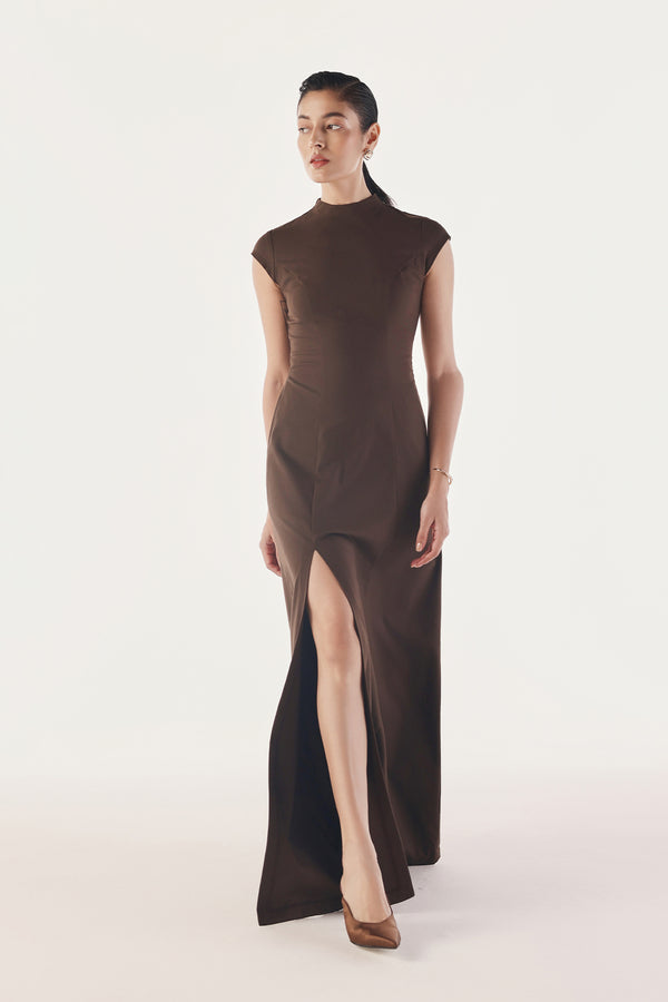 Poised Back Cut-Out Structured Gown