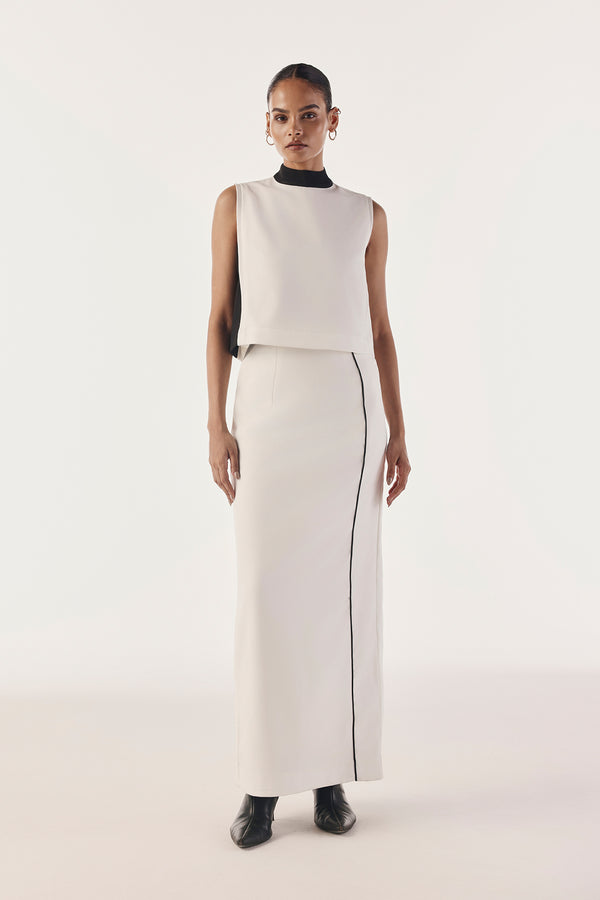 Contrast Elemental Tailored Skirt