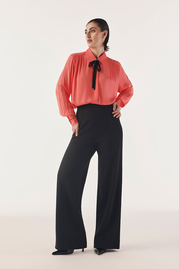 Bow-Knot Collared Flapper Shirt