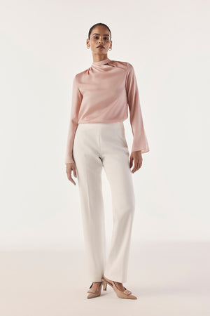 Sculpted Drape Collar Top