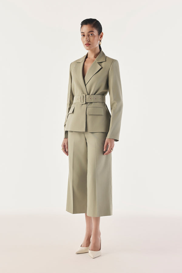 Crop Wide-Leg Trousers