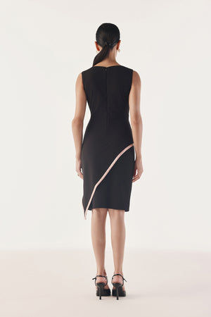 Cascade Draped Contour Dress