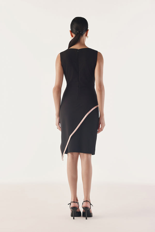 Cascade Draped Contour Dress