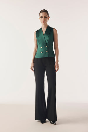 Tux Collared Double-Breasted Top