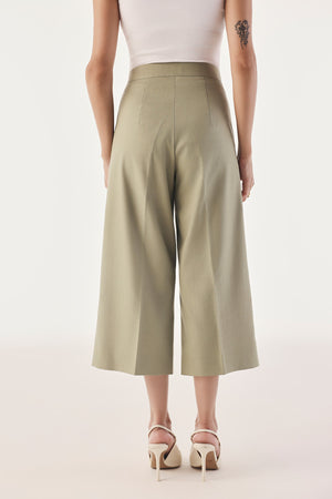Crop Wide-Leg Trousers