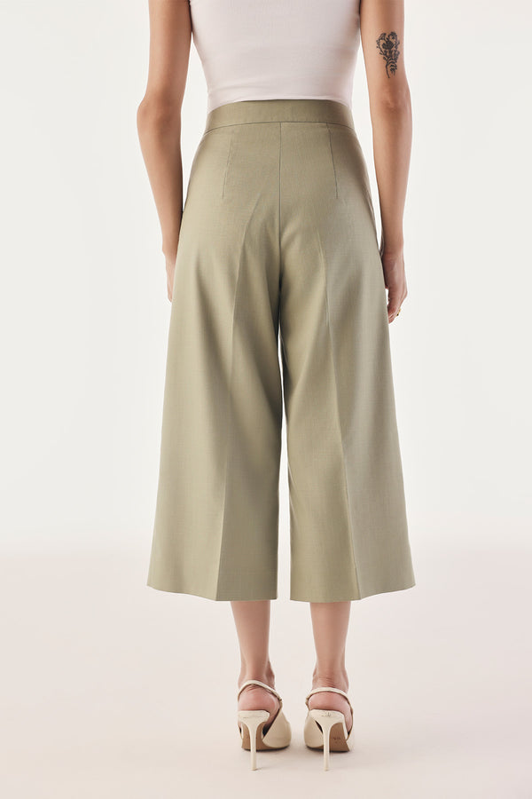 Crop Wide-Leg Trousers