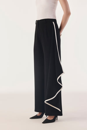 Architectural Draped Straight Trousers