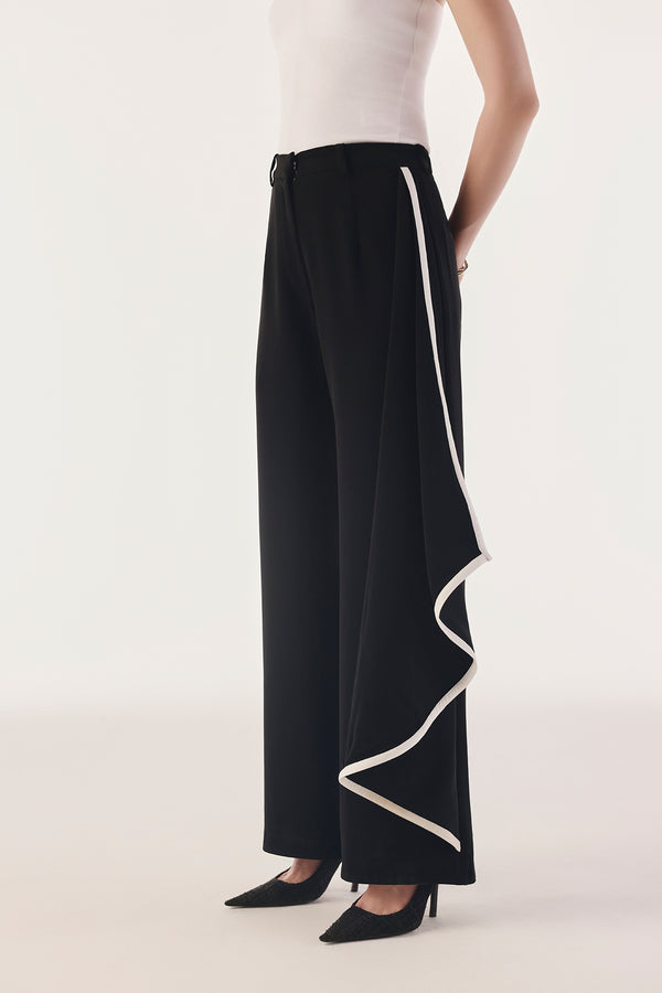 Architectural Draped Straight Trousers