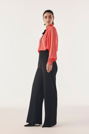 Bow-Knot Collared Flapper Shirt
