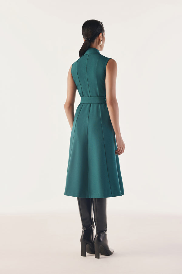 Redefined Belted Trench Dress