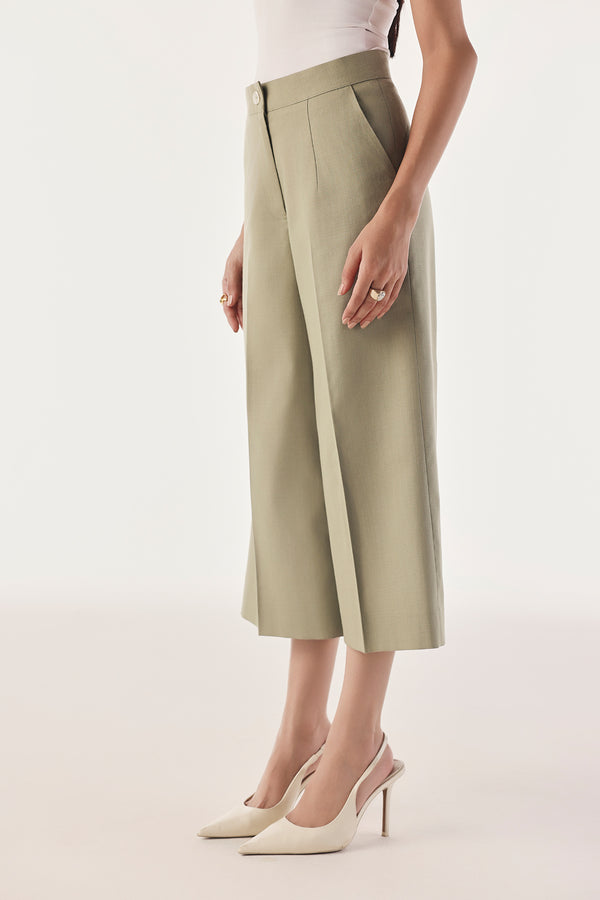 Crop Wide-Leg Trousers