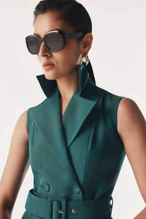 Redefined Belted Trench Dress