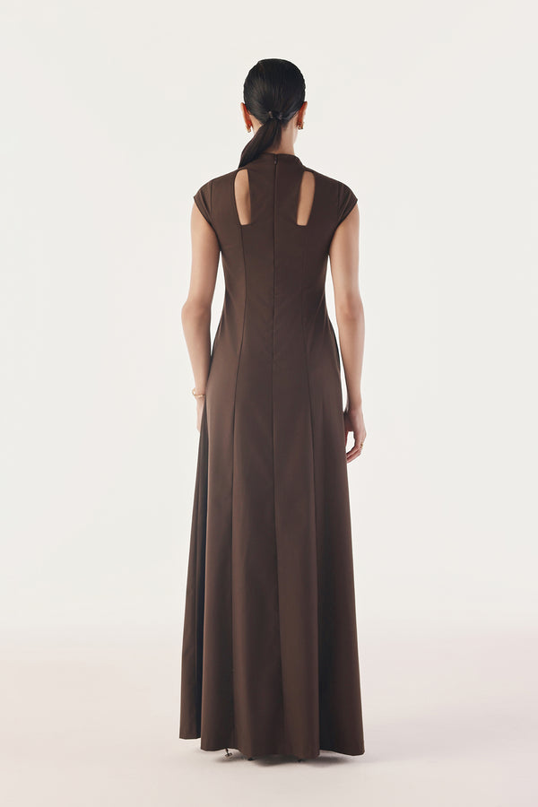 Poised Back Cut-Out Structured Gown