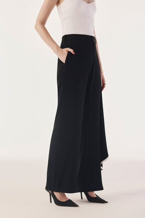 Architectural Draped Straight Trousers