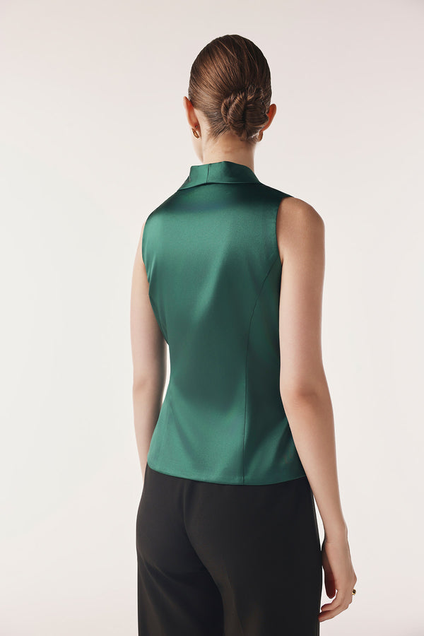 Tux Collared Double-Breasted Top
