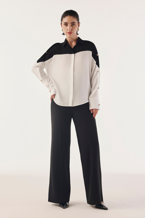 Color Blocked Bat-Wing shirt