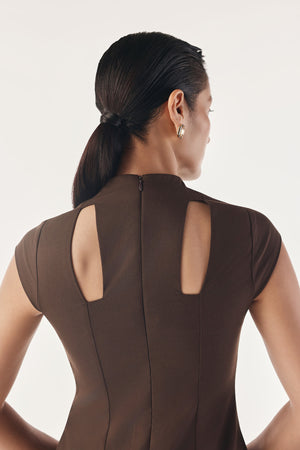 Poised Back Cut-Out Structured Gown