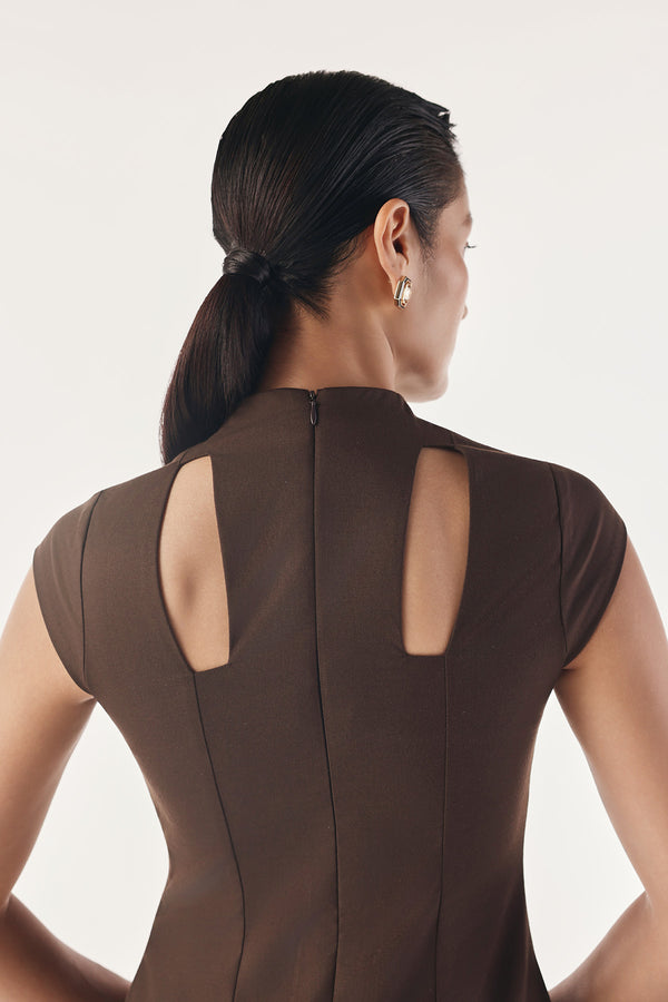 Poised Back Cut-Out Structured Gown