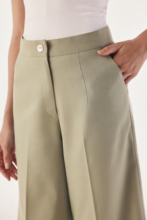 Crop Wide-Leg Trousers