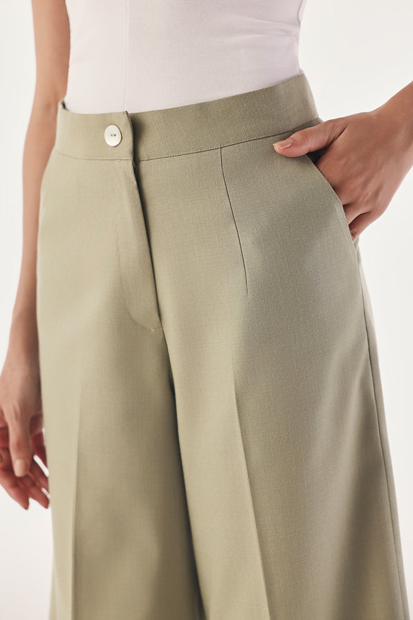 Crop Wide-Leg Trousers