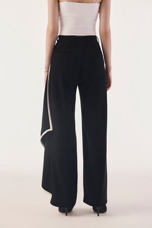 Architectural Draped Straight Trousers