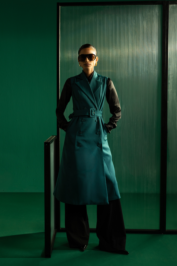 Redefined Belted Trench Dress