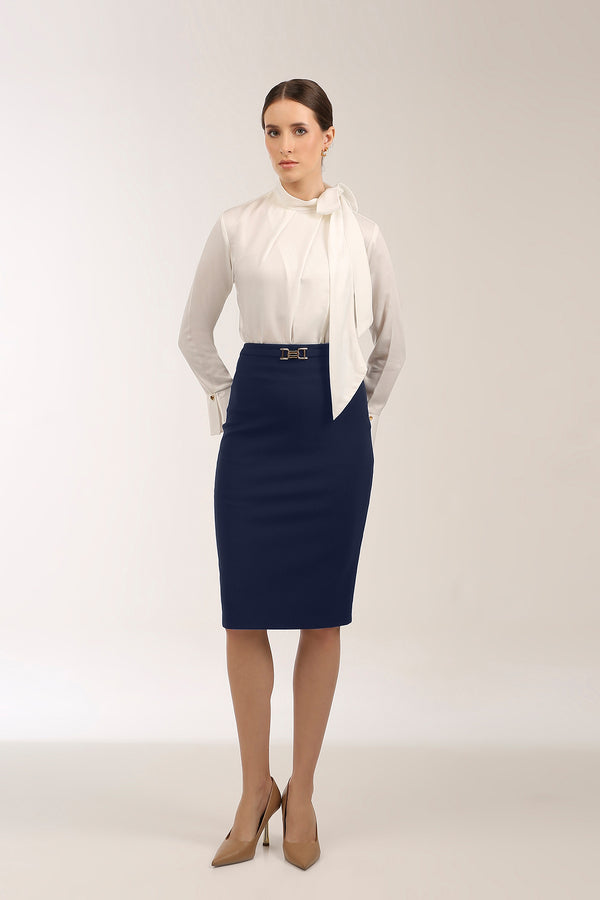 Buckle Belt Contour Skirt
