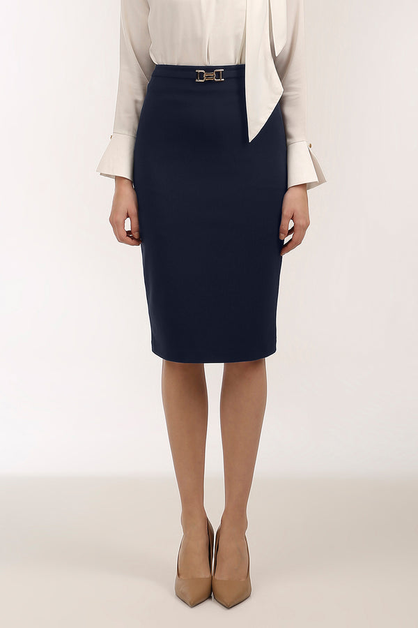 Buckle Belt Contour Skirt