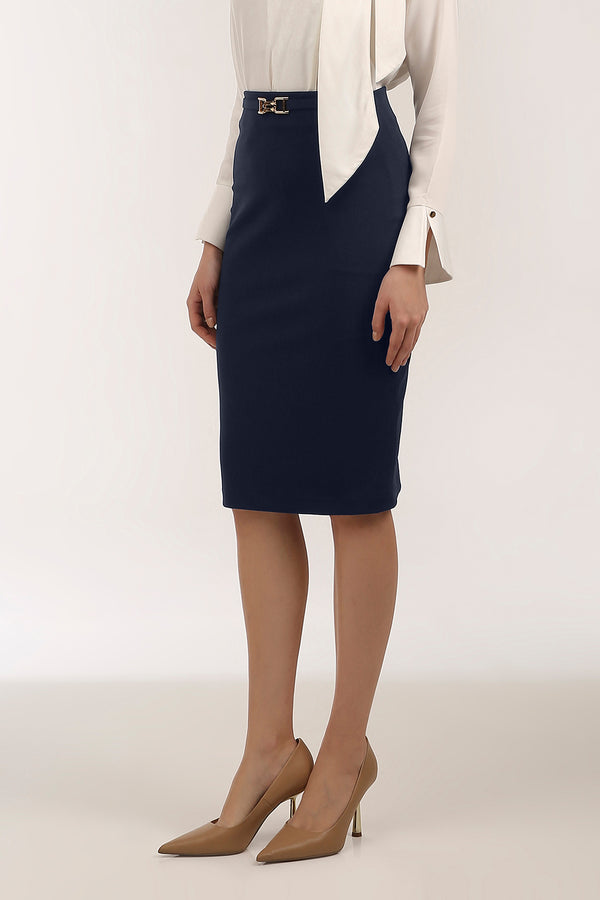 Buckle Belt Contour Skirt