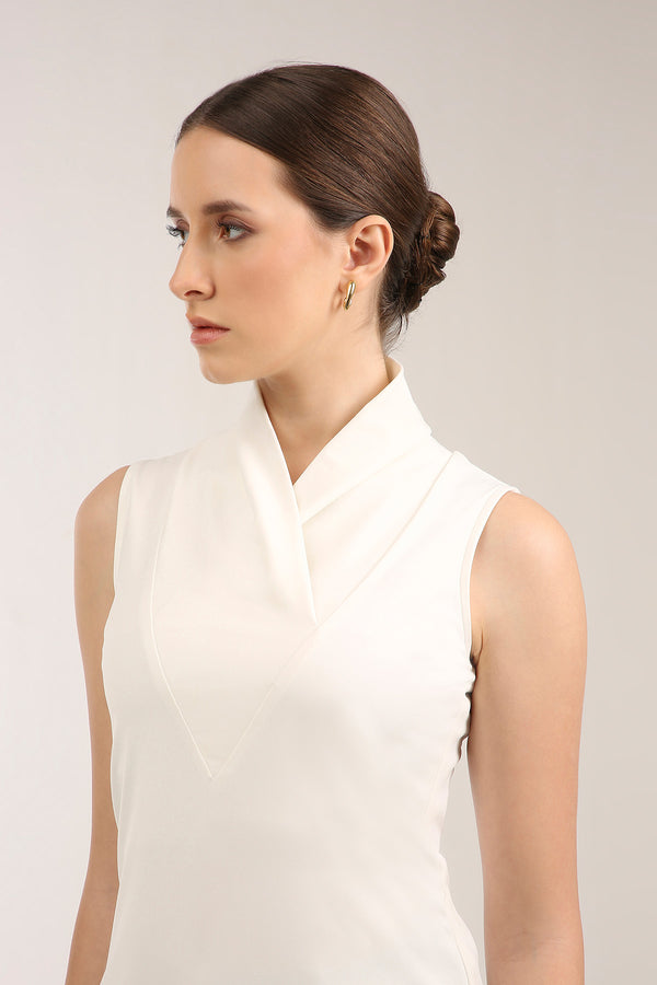 Elemental Wrap Collar Top