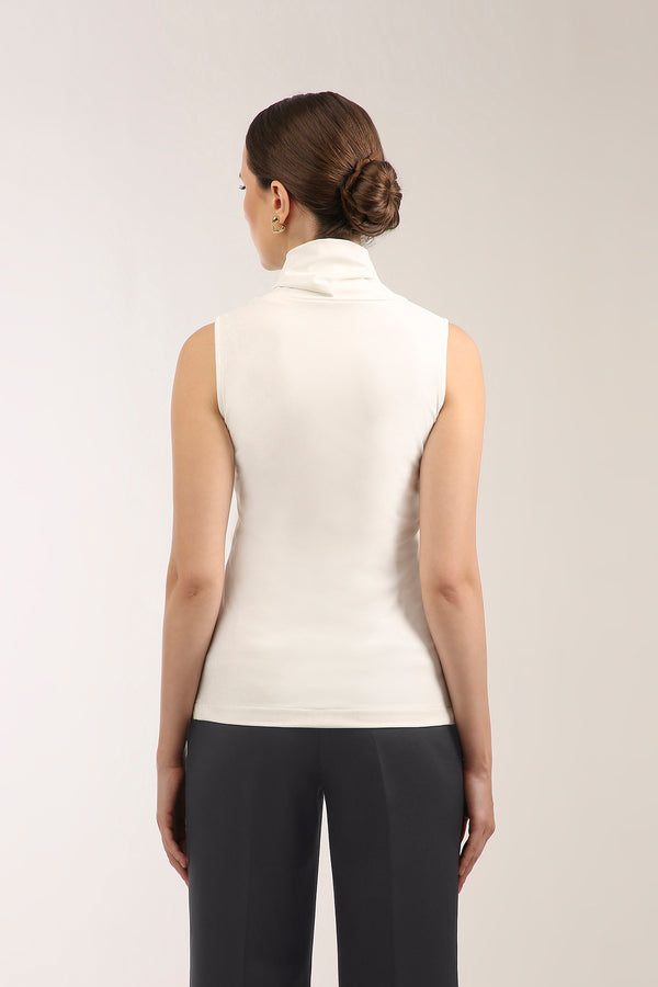 Elemental Wrap Collar Top