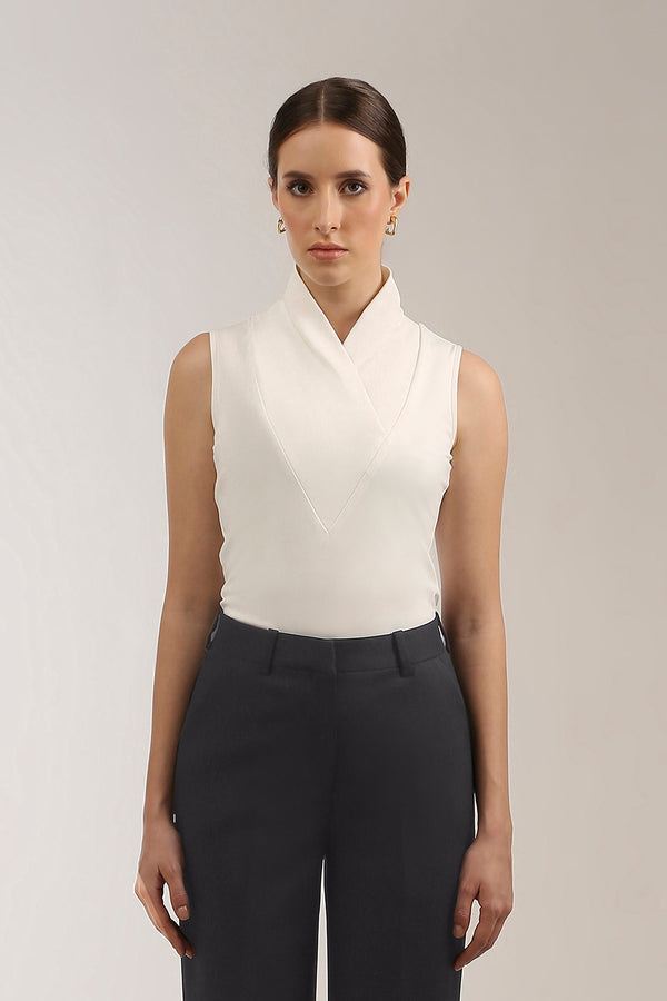 Elemental Wrap Collar Top