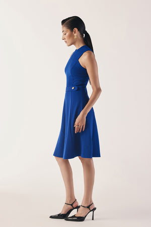 Belted Panelled Contour Dress