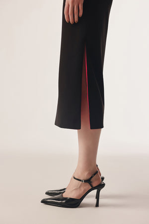 Statement Puff Sleeve Contour Dress
