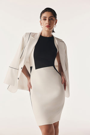 Geometric Block Scuba Dress