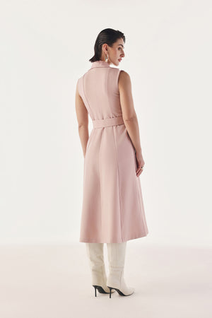Redefined Belted Trench Dress