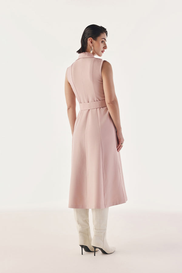 Redefined Belted Trench Dress