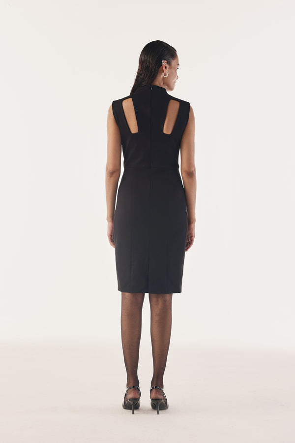 Poised Back Cut-Out Bodycon Dress