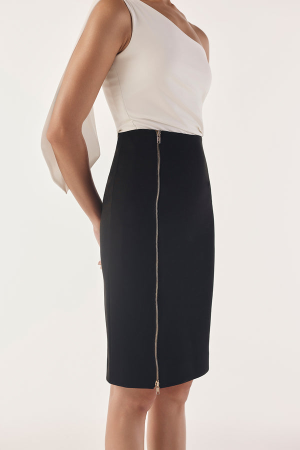 Zip-Up Pencil Slimming Skirt