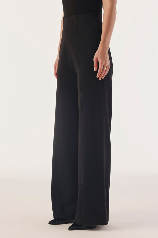 Paneled Wide-Leg Contour Trousers