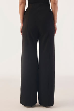 Paneled Wide-Leg Contour Trousers