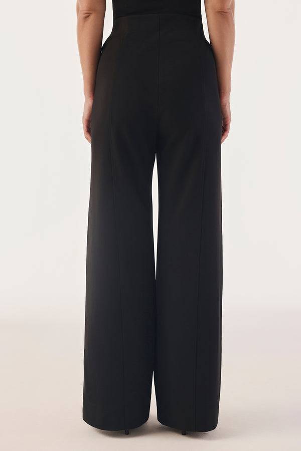 Paneled Wide-Leg Contour Trousers