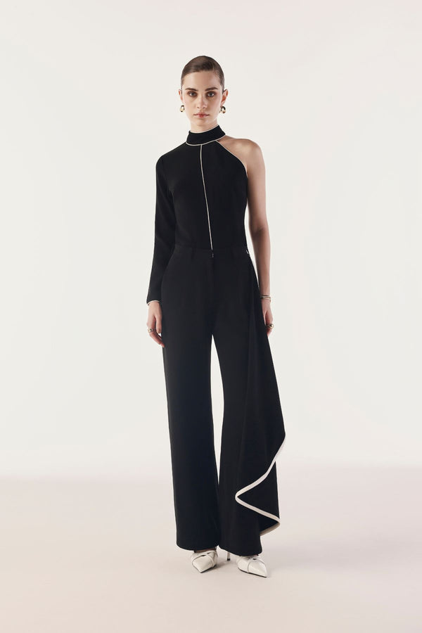 Architectural Draped Straight Trousers