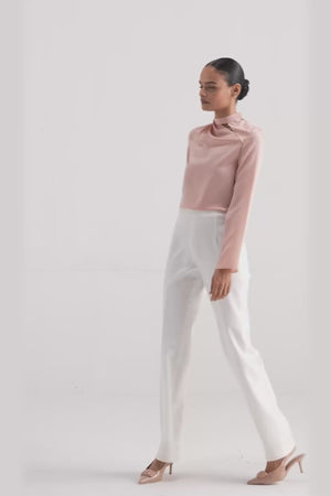 Sculpted Drape Collar Top
