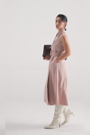 Redefined Belted Trench Dress